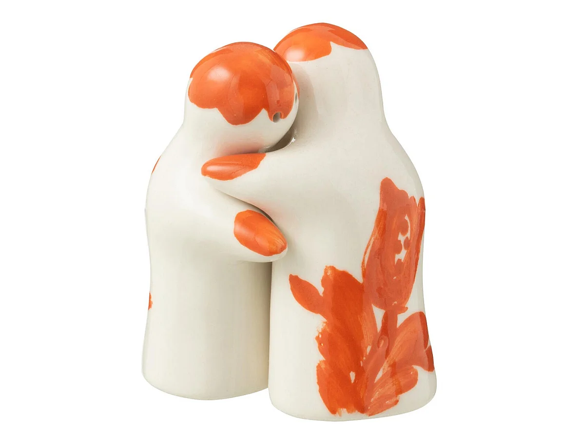 Salière & Poivrière en Céramique "Granada" 8cm Orange