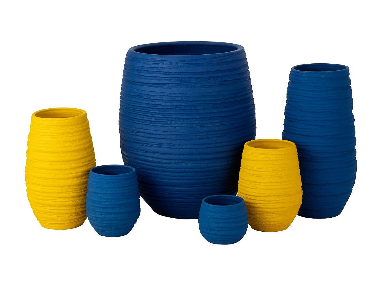 Vase en Céramique "Fiesta" 30cm Bleu