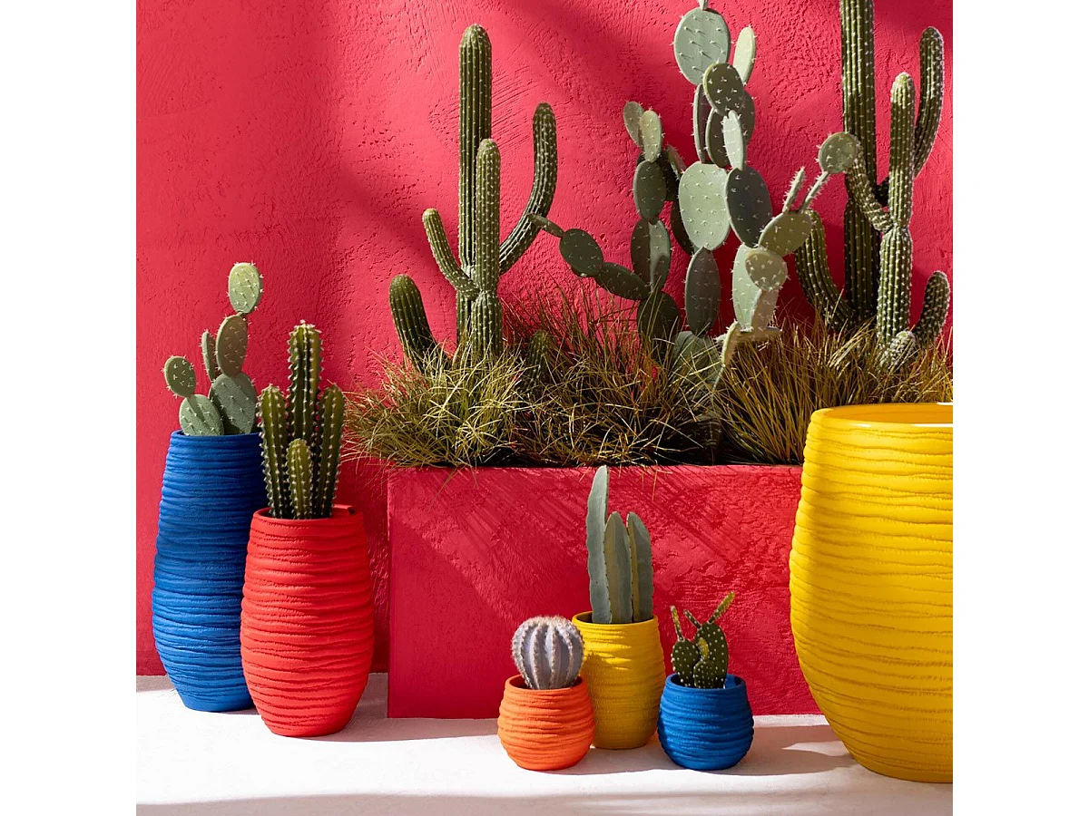 Vase en Céramique "Fiesta" 55cm Bleu