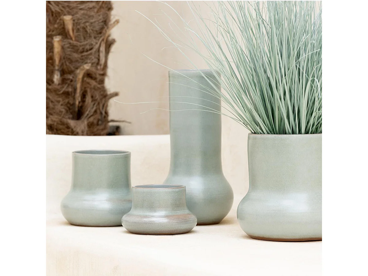 Vase en Céramique "Organique" 40cm Vert