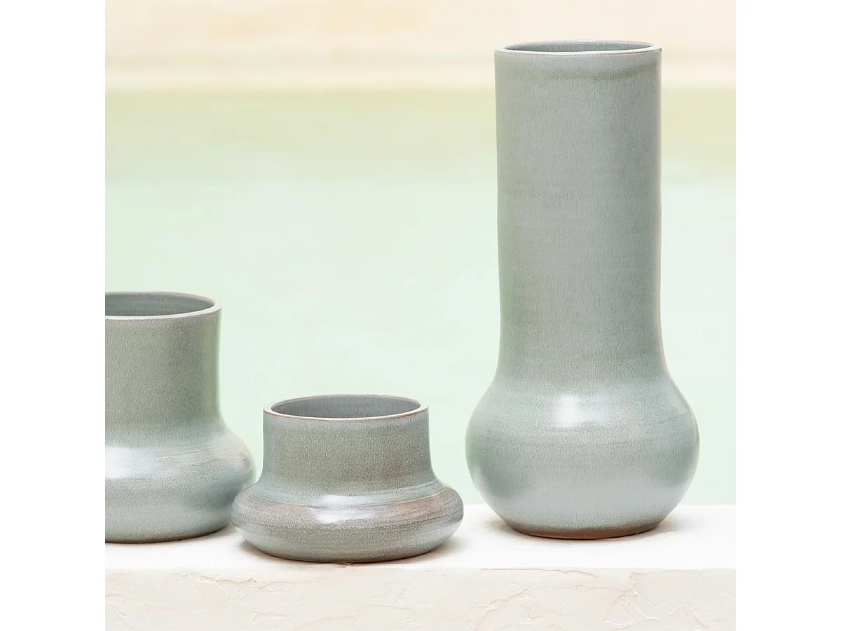 Vase en Céramique "Organique" 40cm Vert