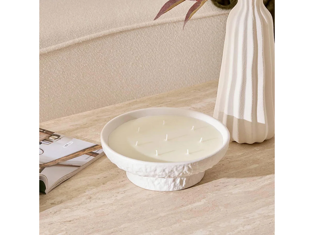 Bougie Parfumée en Céramique "Stony" 400g Vanille