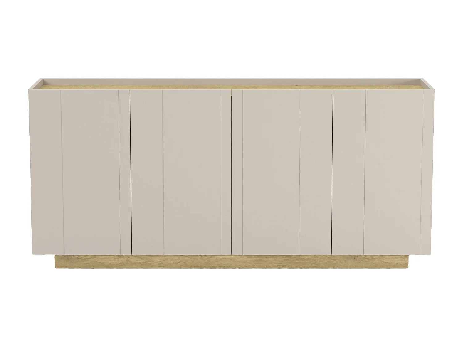 Buffet avec 4 portes - Beige et Naturel clair - ANARZA