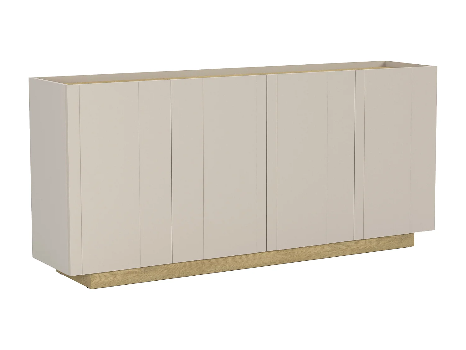 Buffet avec 4 portes - Beige et Naturel clair - ANARZA