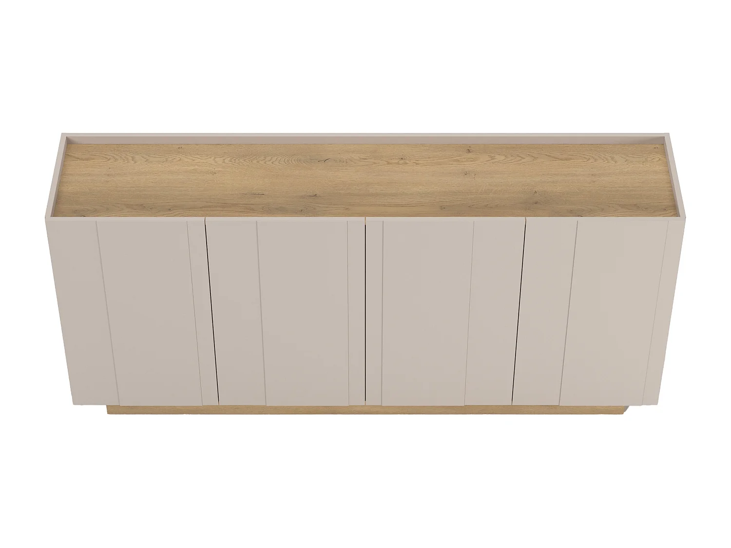 Buffet avec 4 portes - Beige et Naturel clair - ANARZA