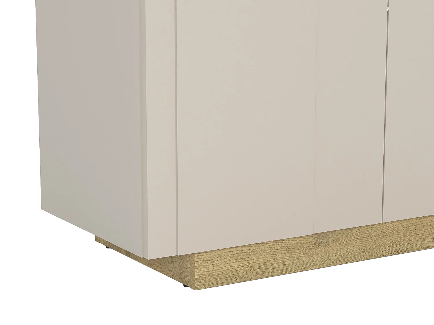 Buffet avec 4 portes - Beige et Naturel clair - ANARZA