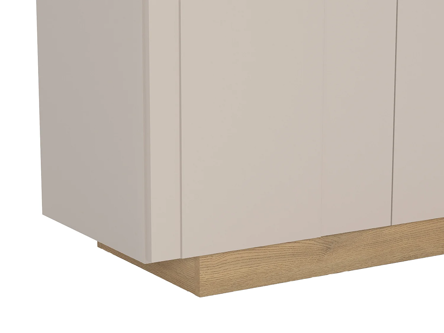 Meuble TV avec 4 portes - Beige et Naturel clair - ANARZA