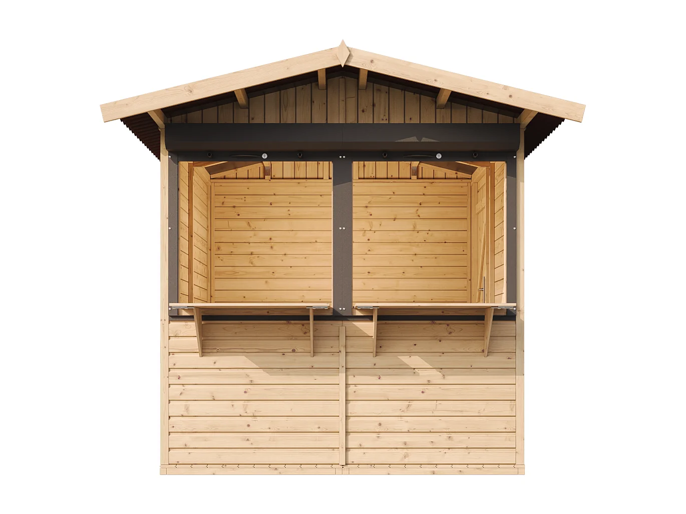 Maison de jardin en bois, étal de marché en bois H232x253x263 cm/4 m2 - M149Z