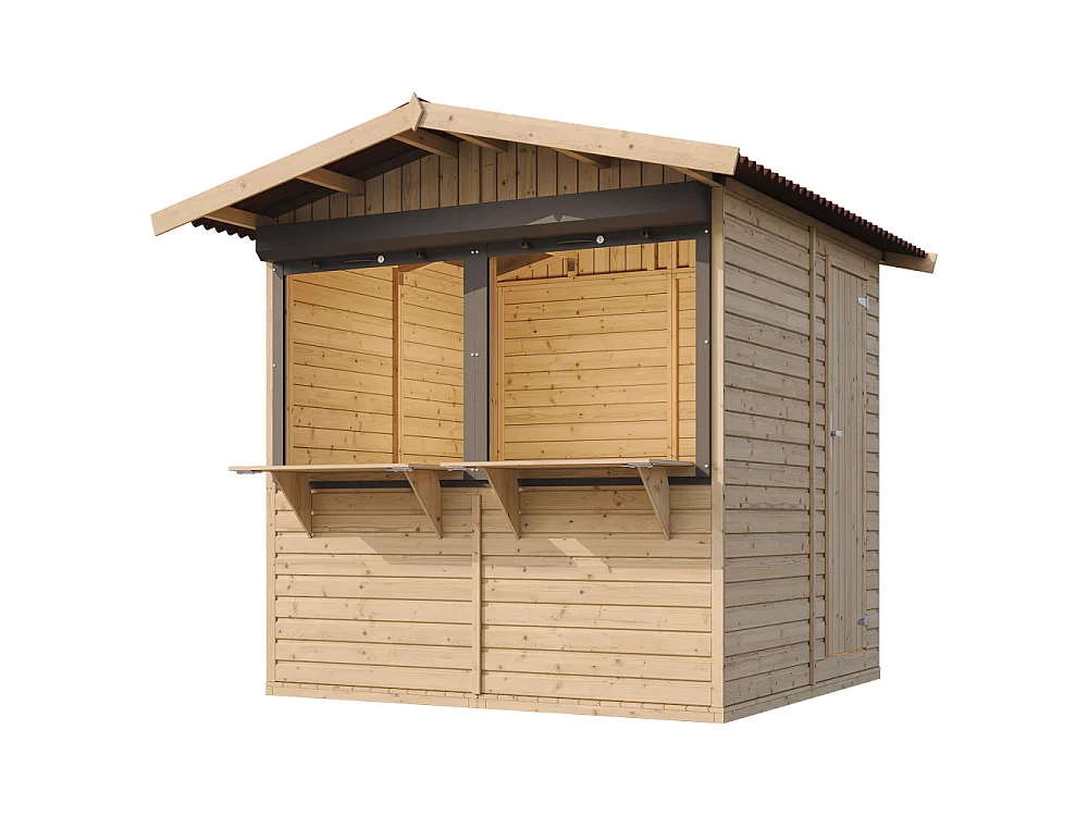 Caseta de jardín de madera - 253x263 cm / 4m² - M149Z