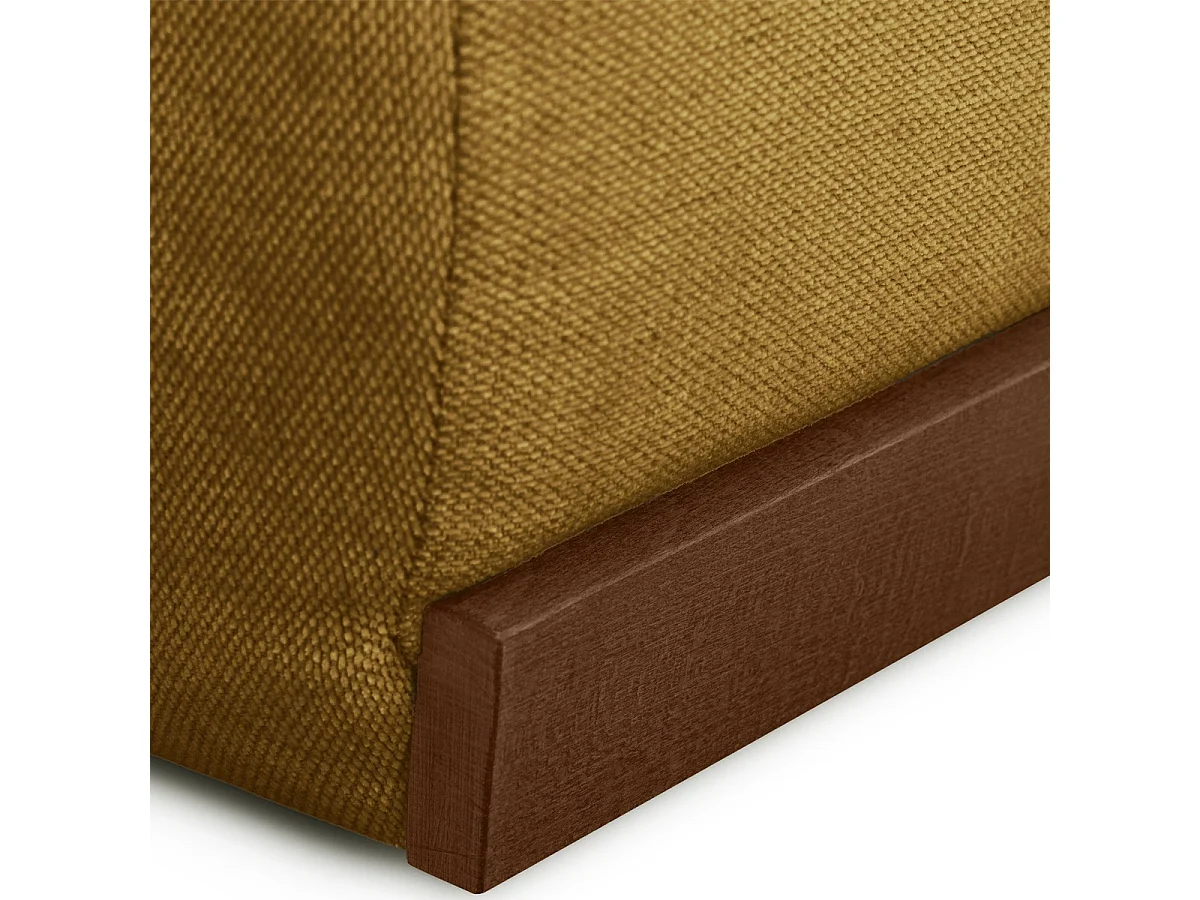 Canapé convertible 3 places avec coffre de rangement en tissu chenille bronze - ouverture rapide - Auteuil
