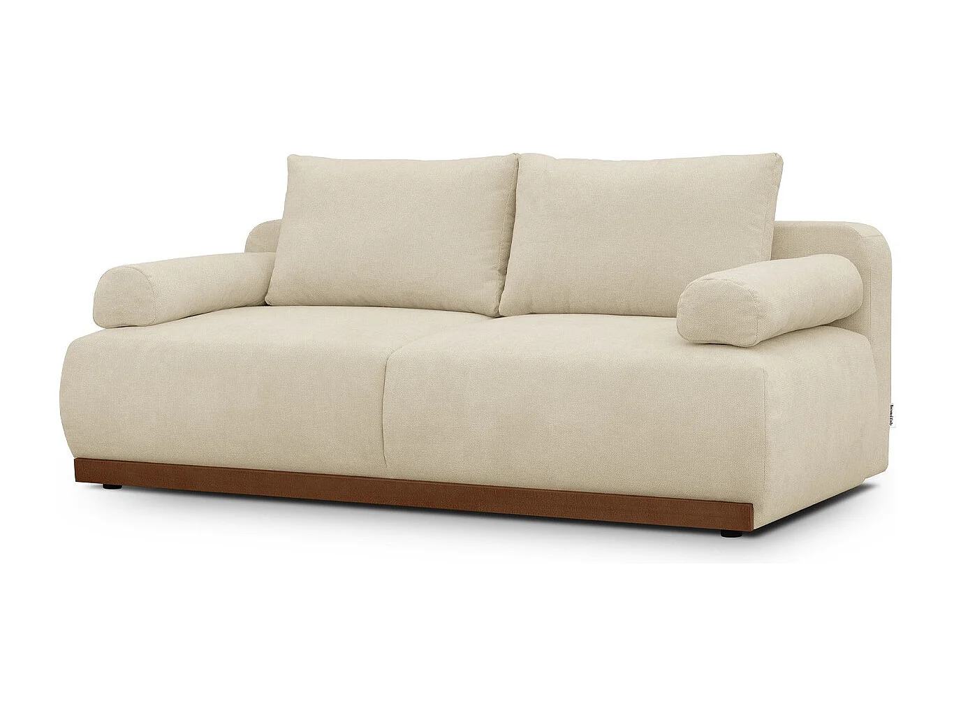 Canapé convertible 3 places avec coffre de rangement en tissu chenille beige foncé - ouverture rapide - Auteuil