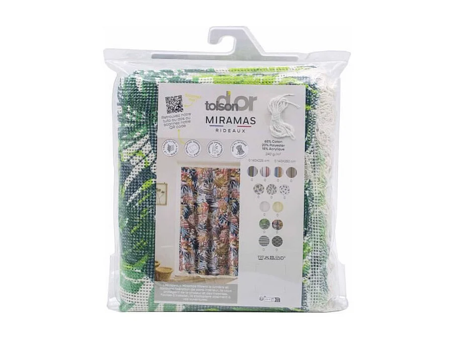 TOISON D'OR - Rideau - Simple - Miramas - 140x225 cm - Protection chaleur et insectes - Lavande