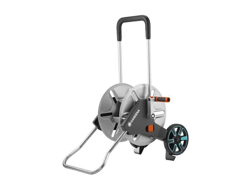 Dévidoir sur roues GARDENA AQUAROLL M métal 60 m - gris et rouge