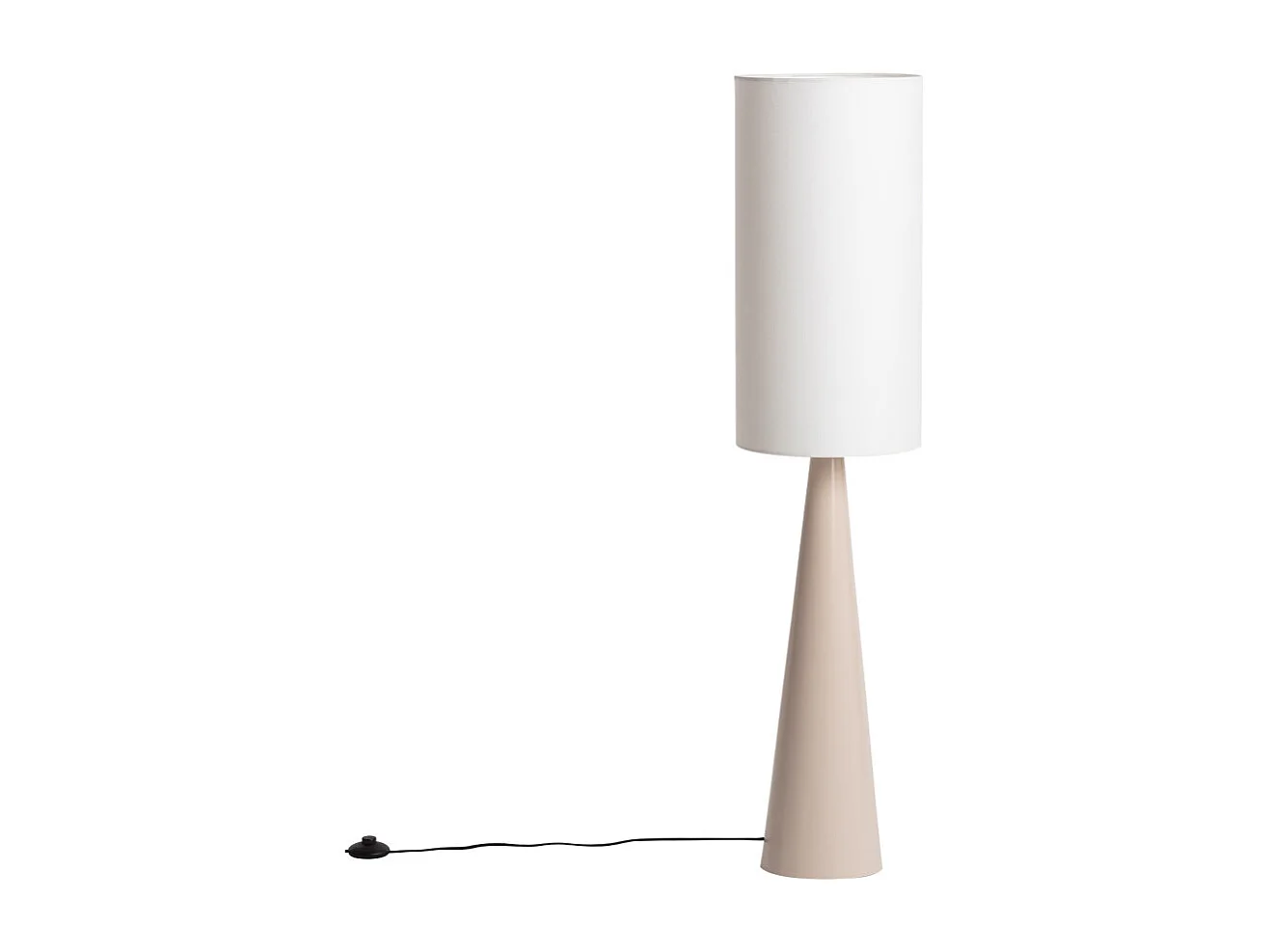 Axis - Lampadaire en métal et tissu H130cm - Beige