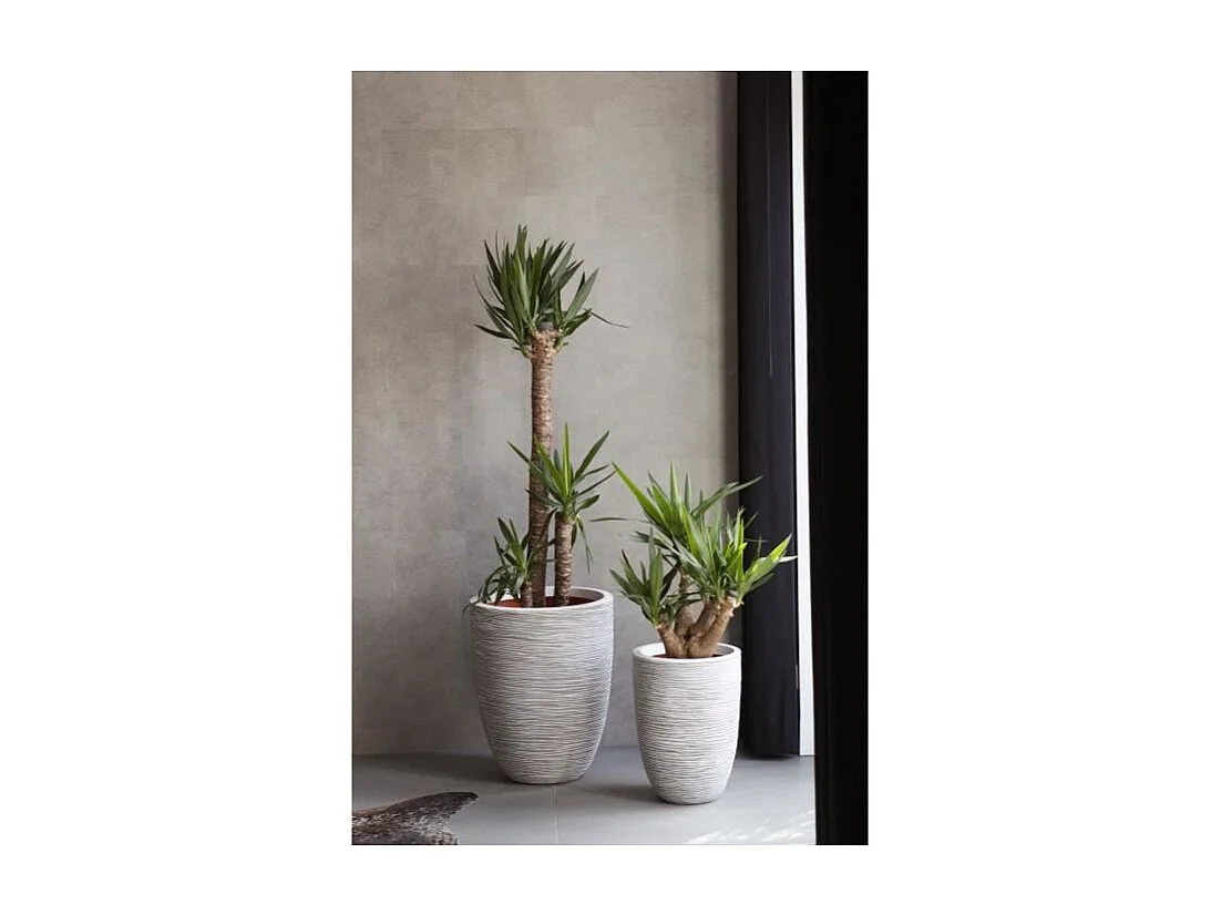 Capi Nature Rib cache-pot rond Ø36 x H47 cm ivoire - modèle KOFI782