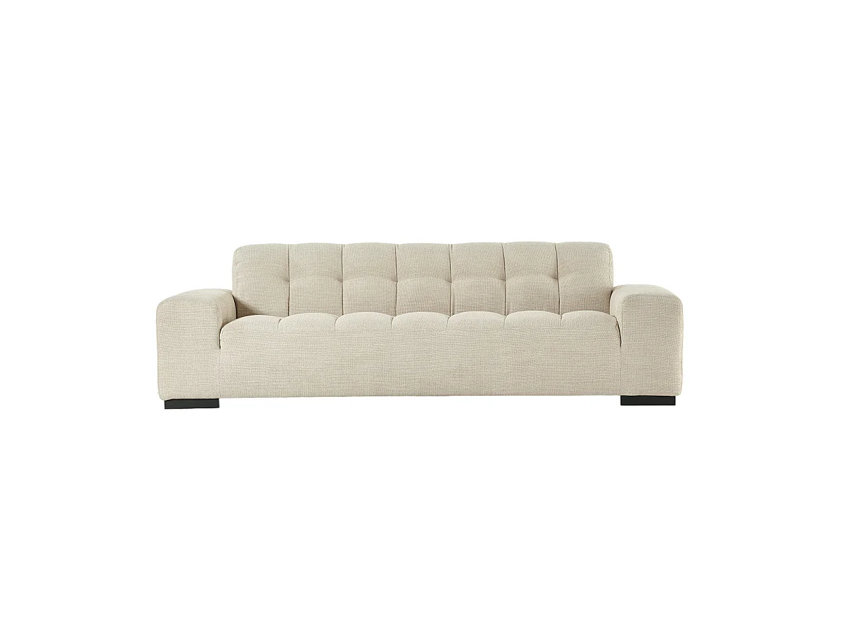Canapé 4 places en tissu texturé beige