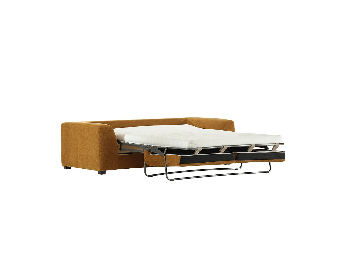 Canapé convertible 3 places en tissu vert