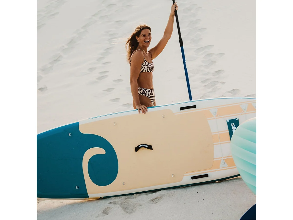 Skiffo Rivage Lagoon 11' – SUP Gonflable 2-en-1 Kayak Complet - 335x86x15cm - Max 160 kg - Stable & Polyvalent - Design unique