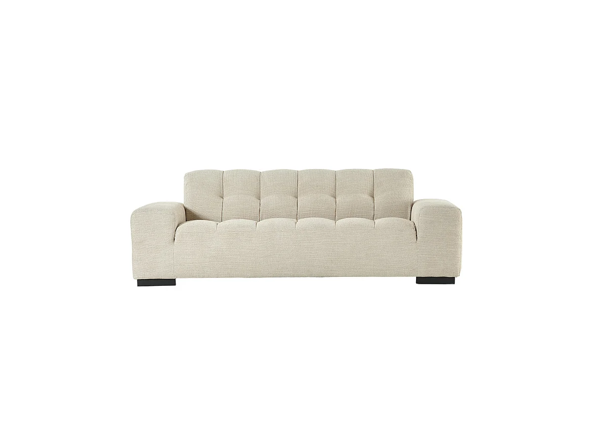 Canapé 3 places en tissu texturé beige