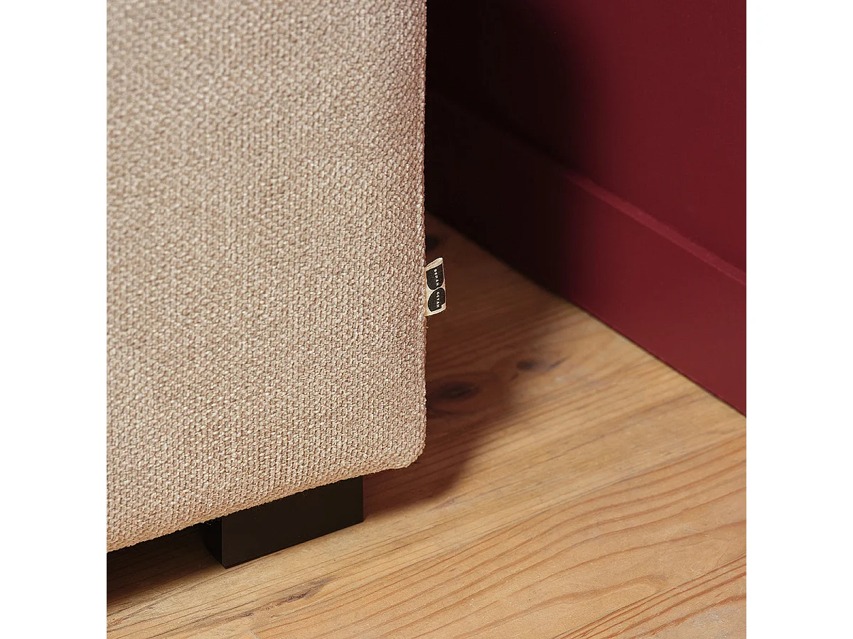 Canapé 3 places en tissu texturé beige