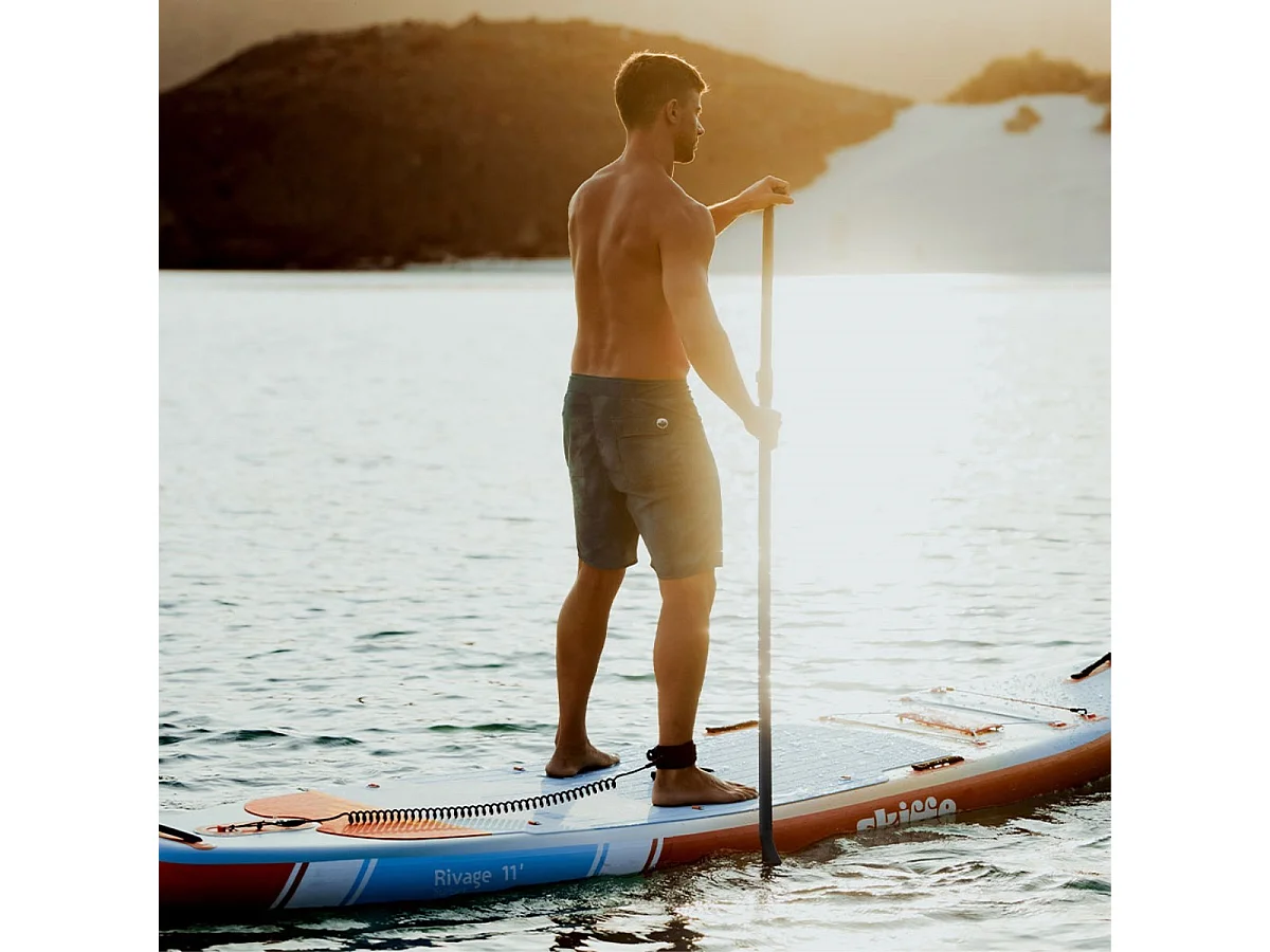 Skiffo Rivage Sunrise 11' – SUP Gonflable 2-en-1 Kayak Complet - 335x86x15cm - Max 160 kg - Stable & Polyvalent - Design unique