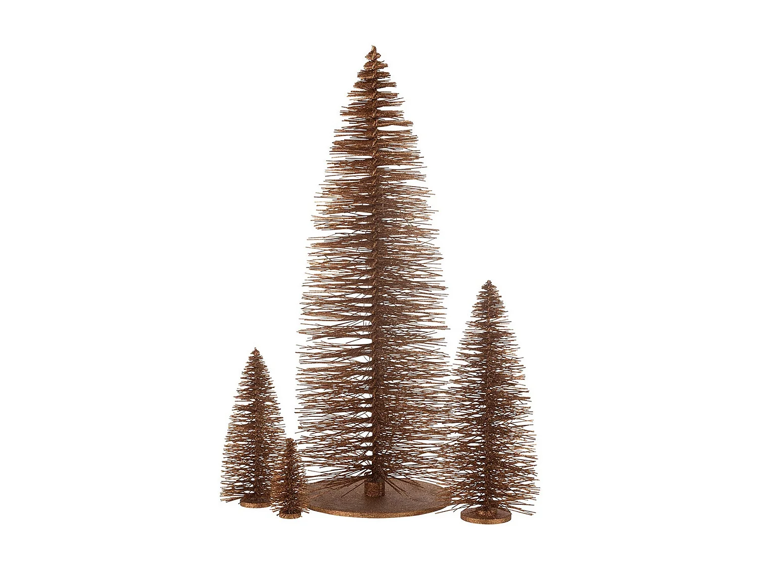 Sapin de Noël Déco à Paillettes "Copper" 70cm Marron