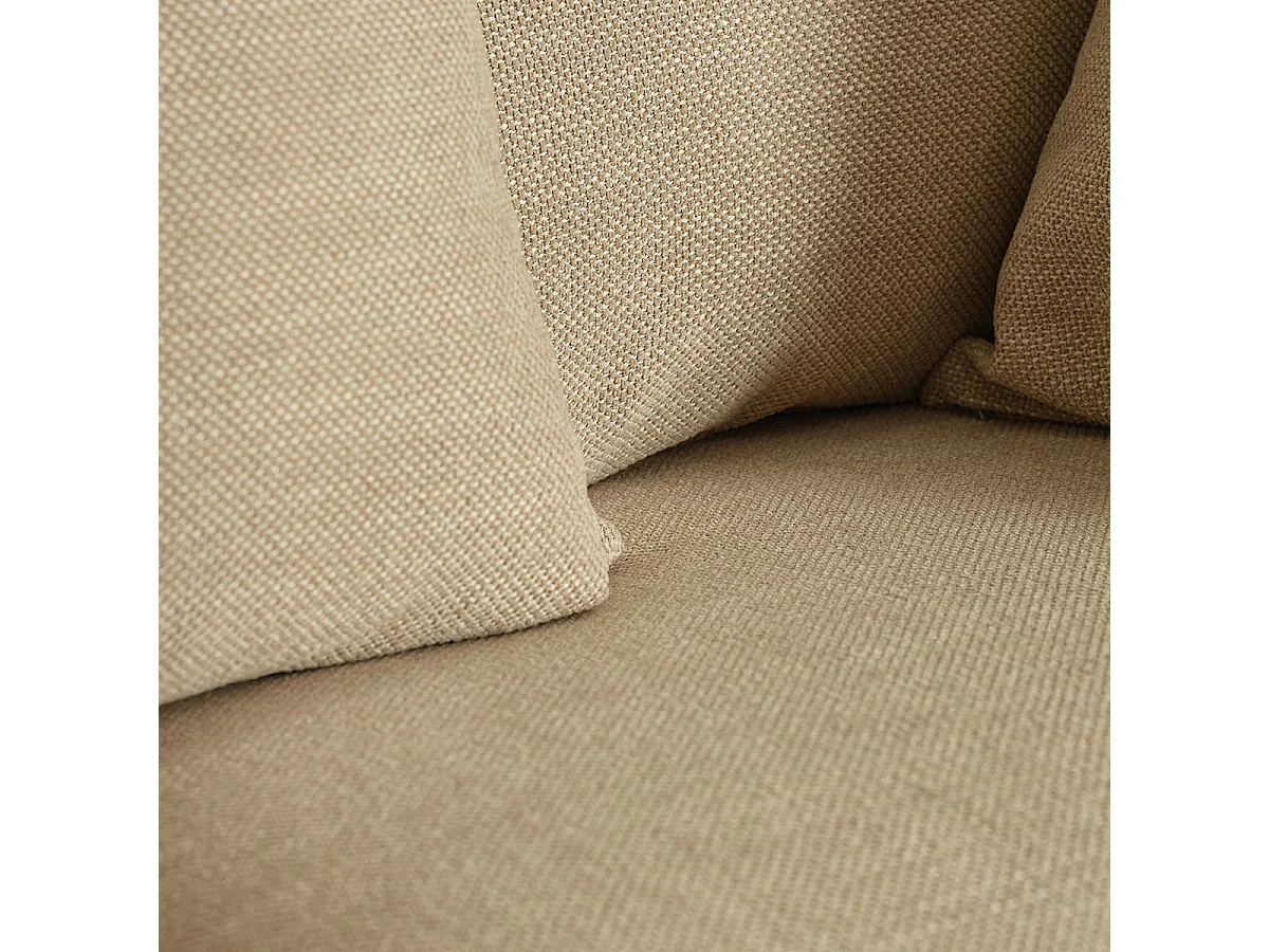 Divano trasformabile a 3 posti in tessuto testurizzato beige