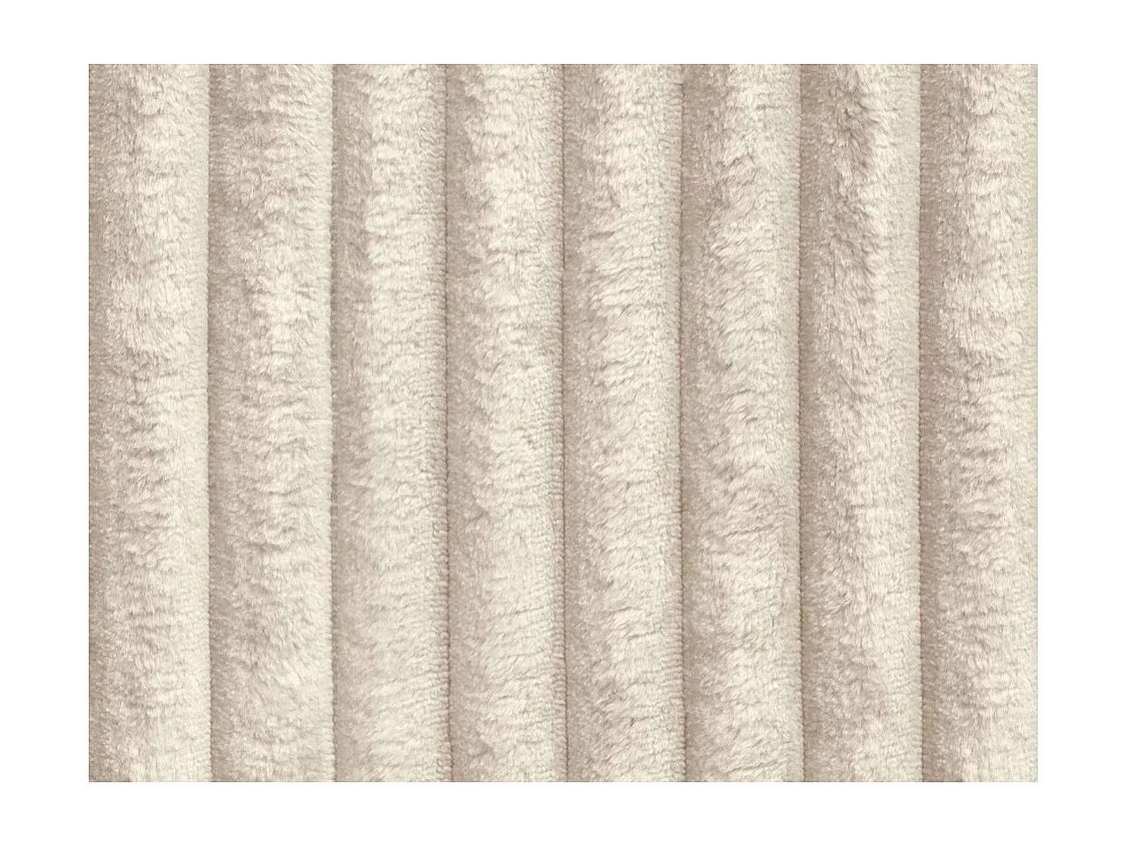Canapé d'angle droit convertible 5 places en velours côtelé beige FABIO
