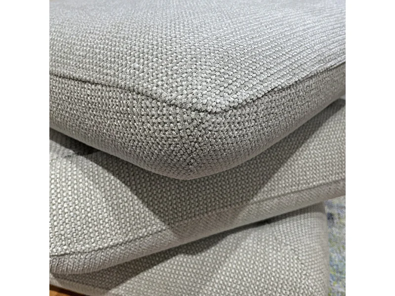 Pouf carré pivotant coussins empilés tissu chenille gris clair – LOUELLA