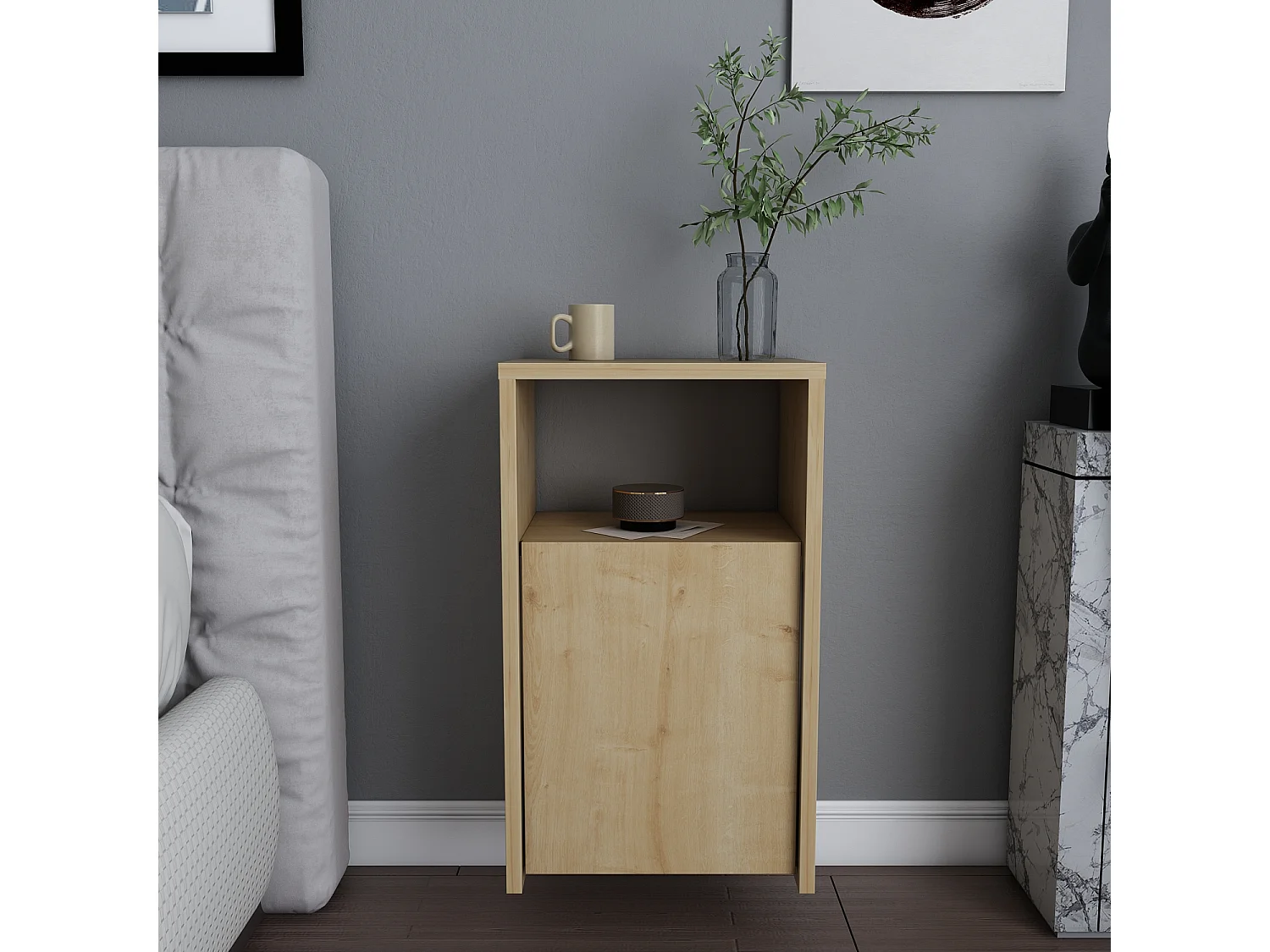 Decorotika Carlin Modern Nightstand - 36 cm W x 61 cm H x 25 cm D