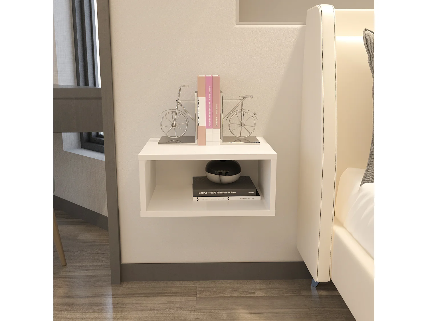 Decorotika Dora Floating Nightstand - 45 cm W x 21.1 cm H x 35 cm D