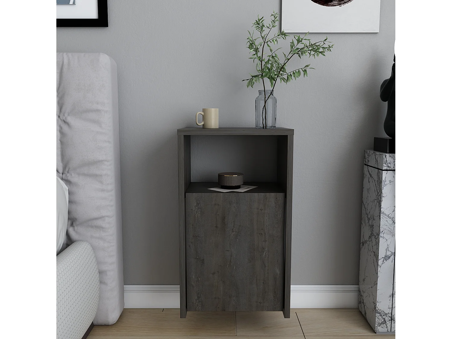 Decorotika Carlin Modern Nightstand - 36 cm W x 61 cm H x 25 cm D