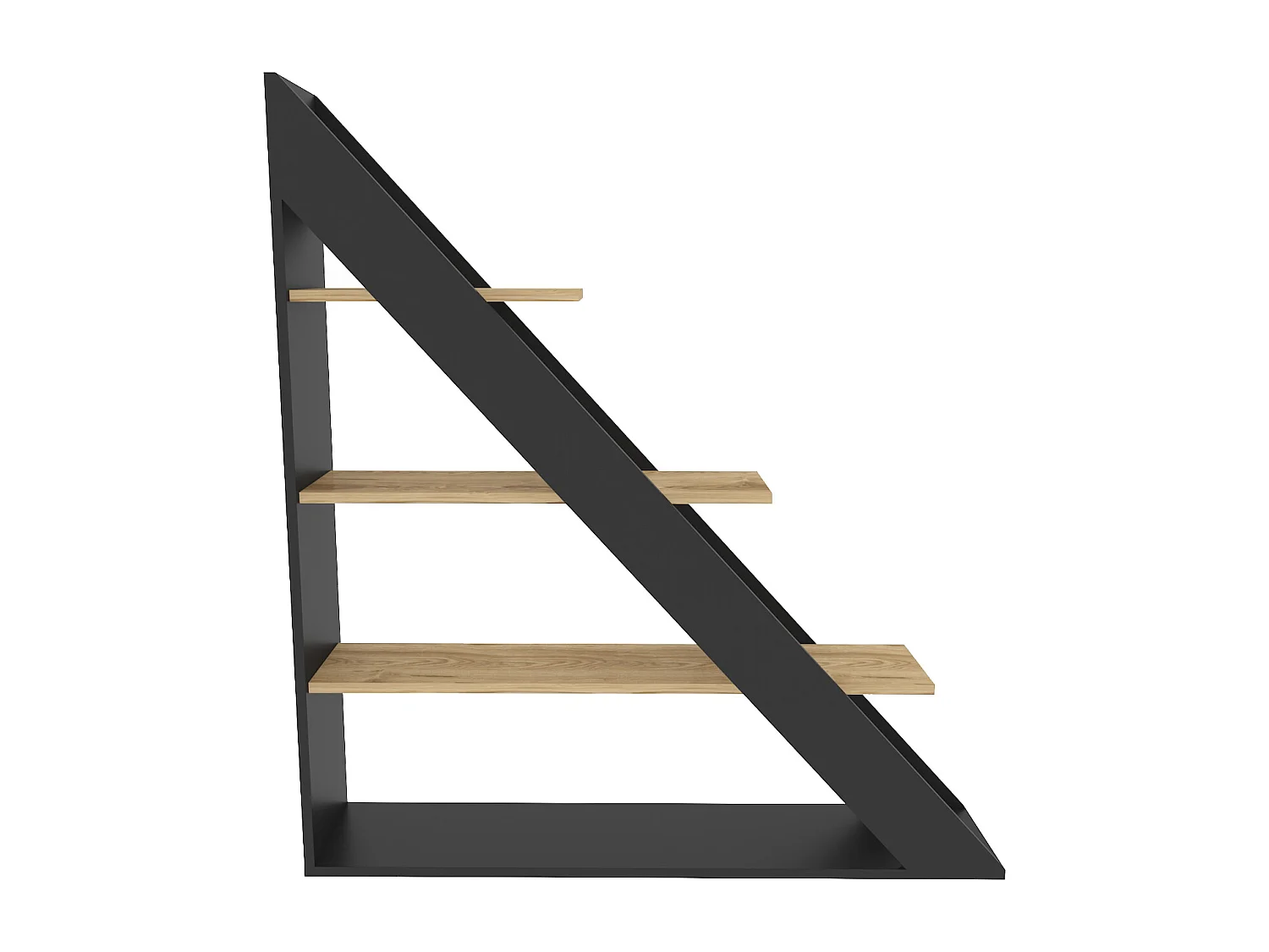 Decorotika Pisagor Corner Bookcase 4-tier - W 120 cm x H 132 cm x D 25 cm