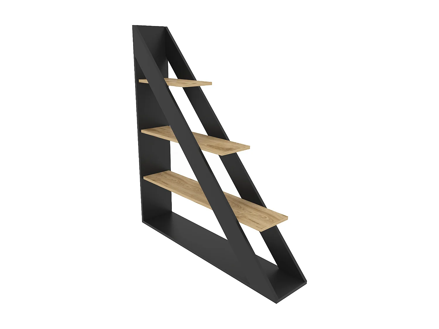 Decorotika Pisagor Corner Bookcase 4-tier - W 120 cm x H 132 cm x D 25 cm