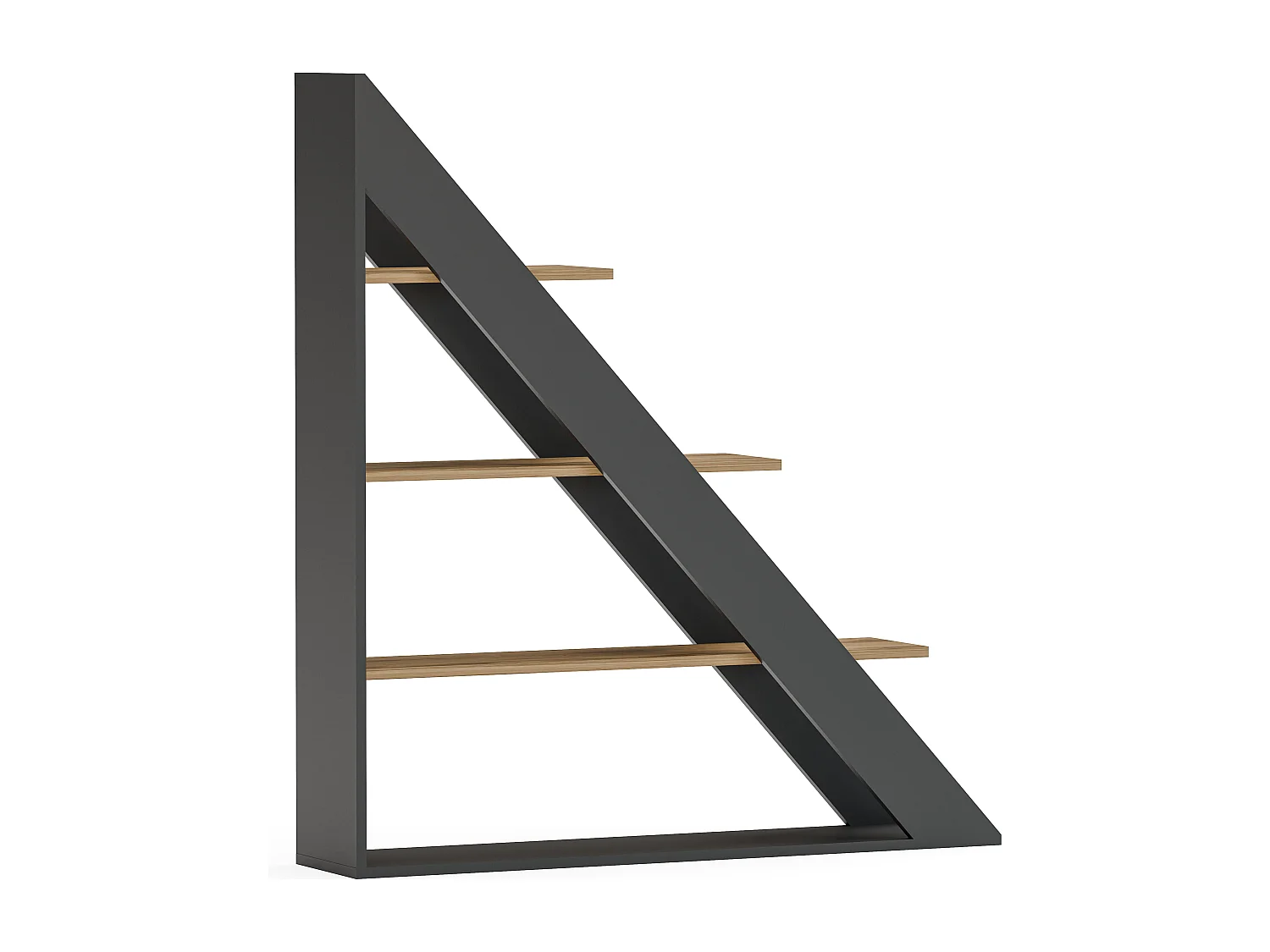 Decorotika Pisagor Corner Bookcase 4-tier - W 120 cm x H 132 cm x D 25 cm