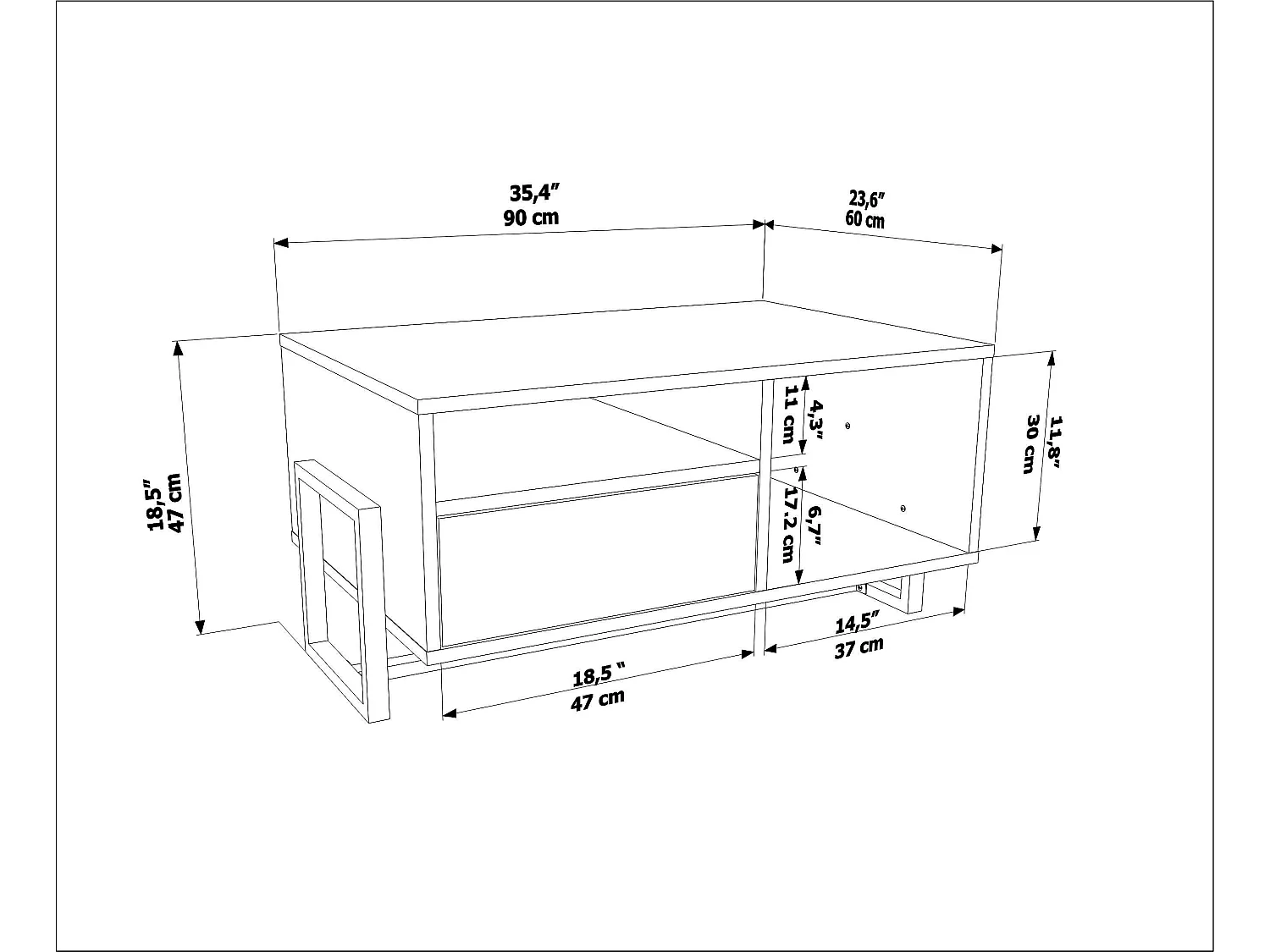 Decorotika Texas 5-tier Bookcase Shelving Unit
