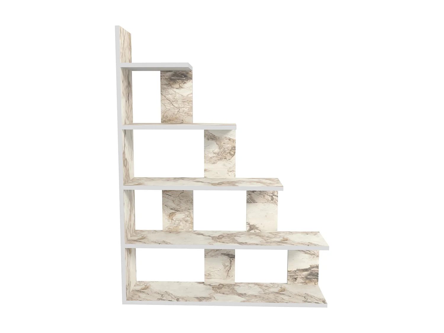Decorotika Echo Ladder Bookcase 5-tier - 120 cm H x 90 cm W x 21,8 cm D