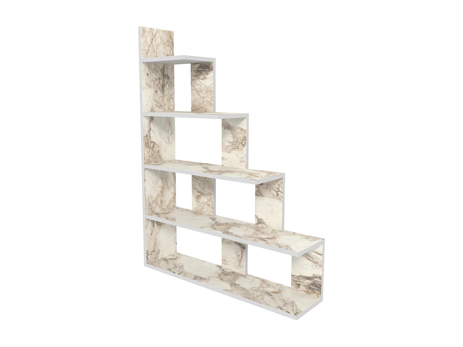 Decorotika Echo Ladder Bookcase 5-tier - 120 cm H x 90 cm W x 21,8 cm D