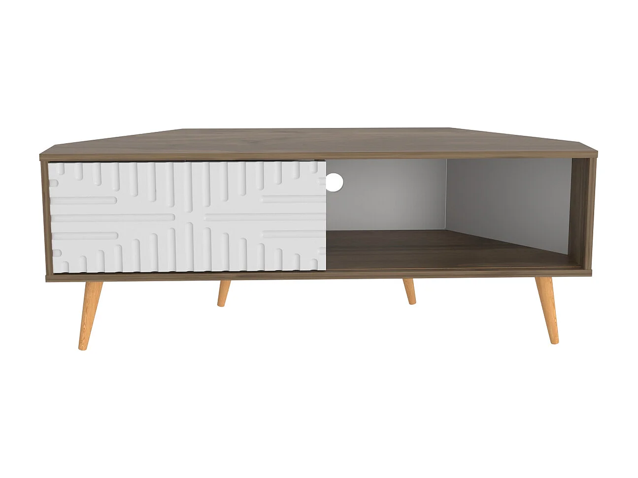 Decorotika Modern Mora Corner TV Unit for TVs up to 63 inches