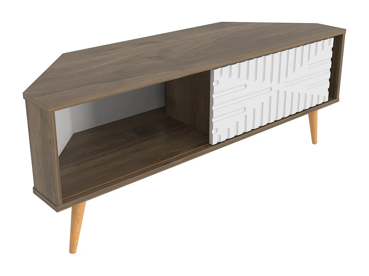 Decorotika Modern Mora Corner TV Unit for TVs up to 63 inches