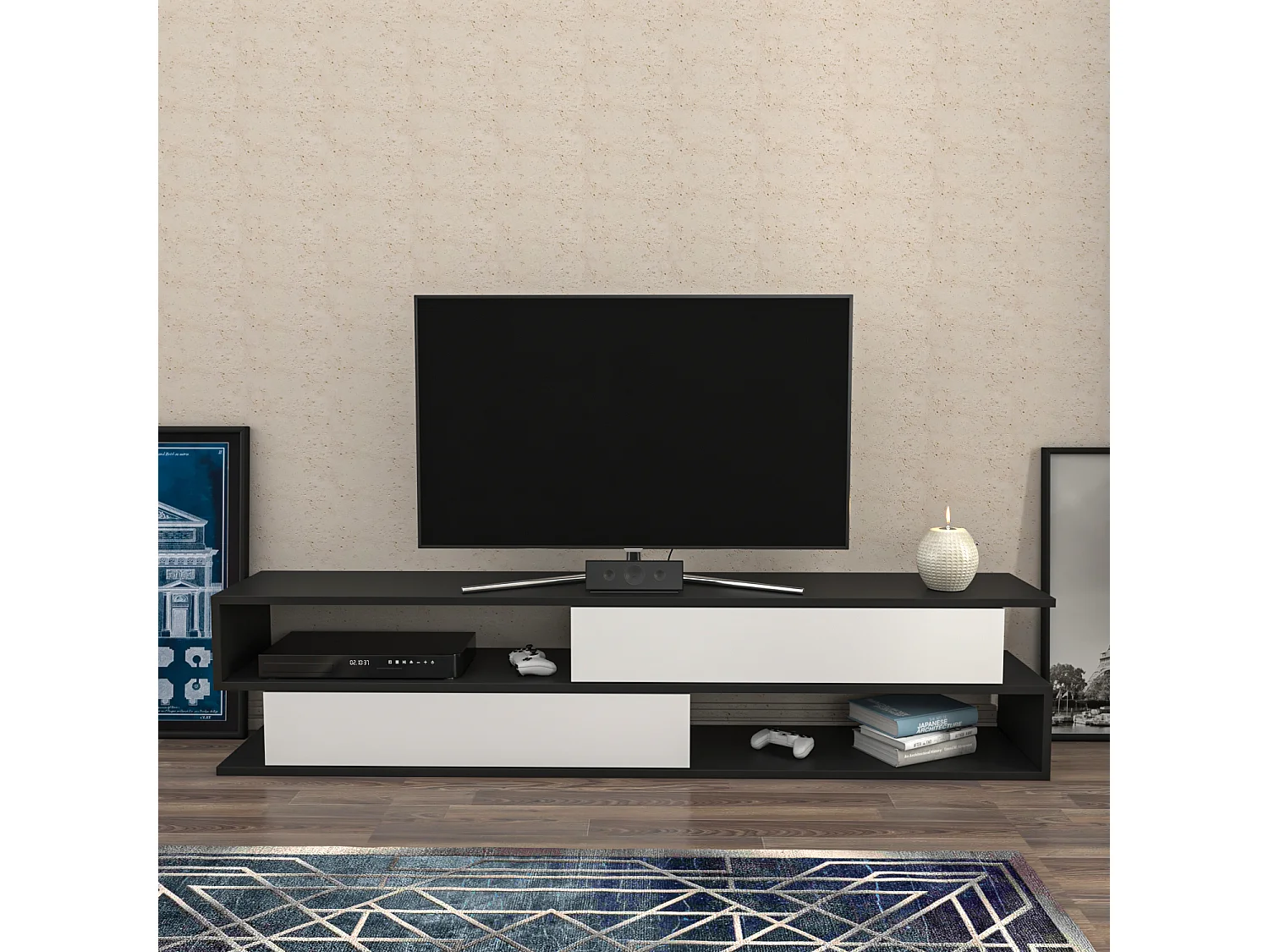 Decorotika Cortez Modern  TV Unit for TV's up to 72 inches