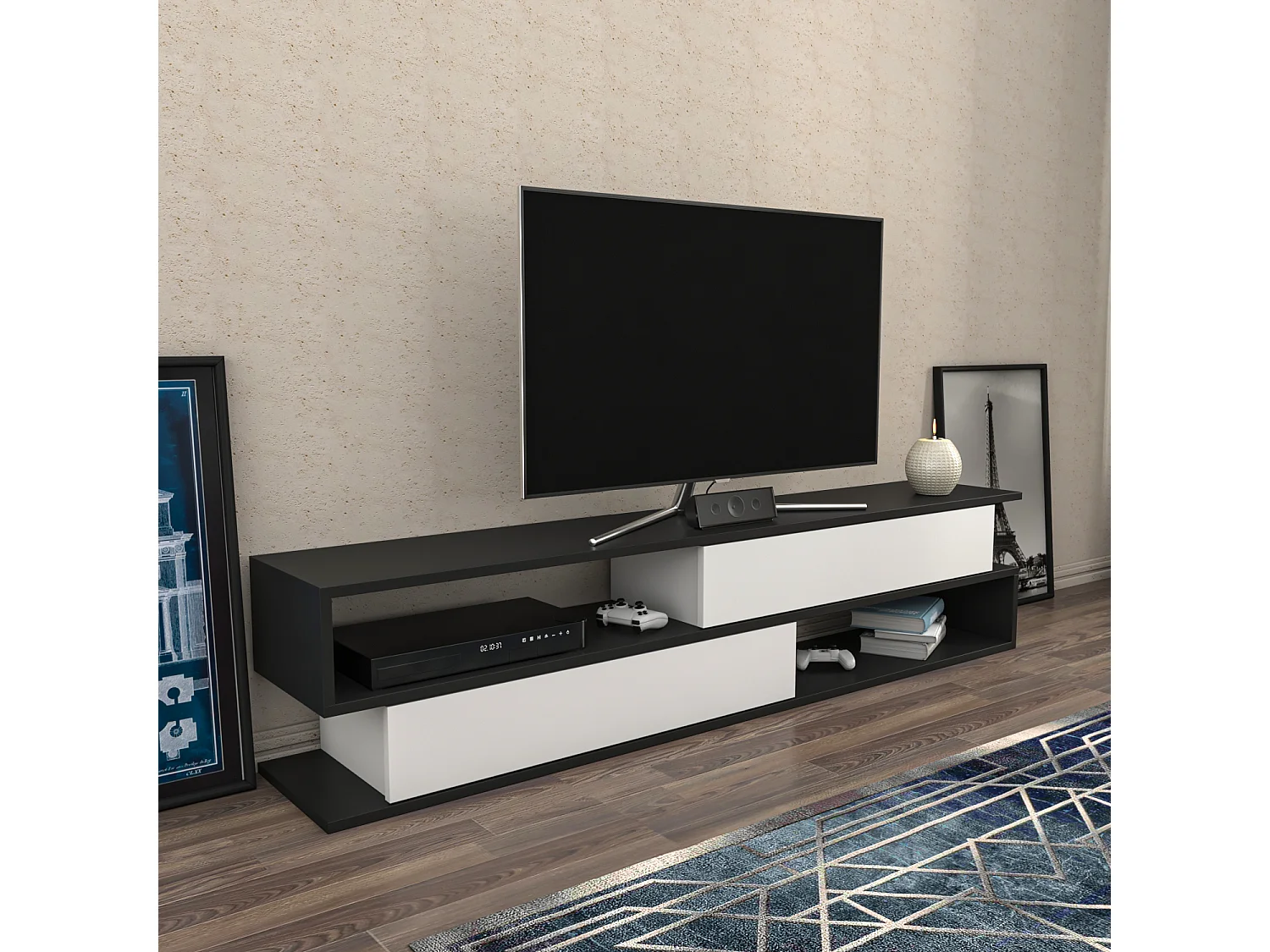 Decorotika Cortez Modern  TV Unit for TV's up to 72 inches
