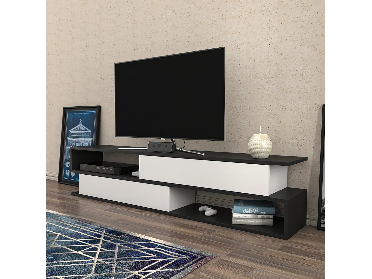Decorotika Cortez Modern  TV Unit for TV's up to 72 inches