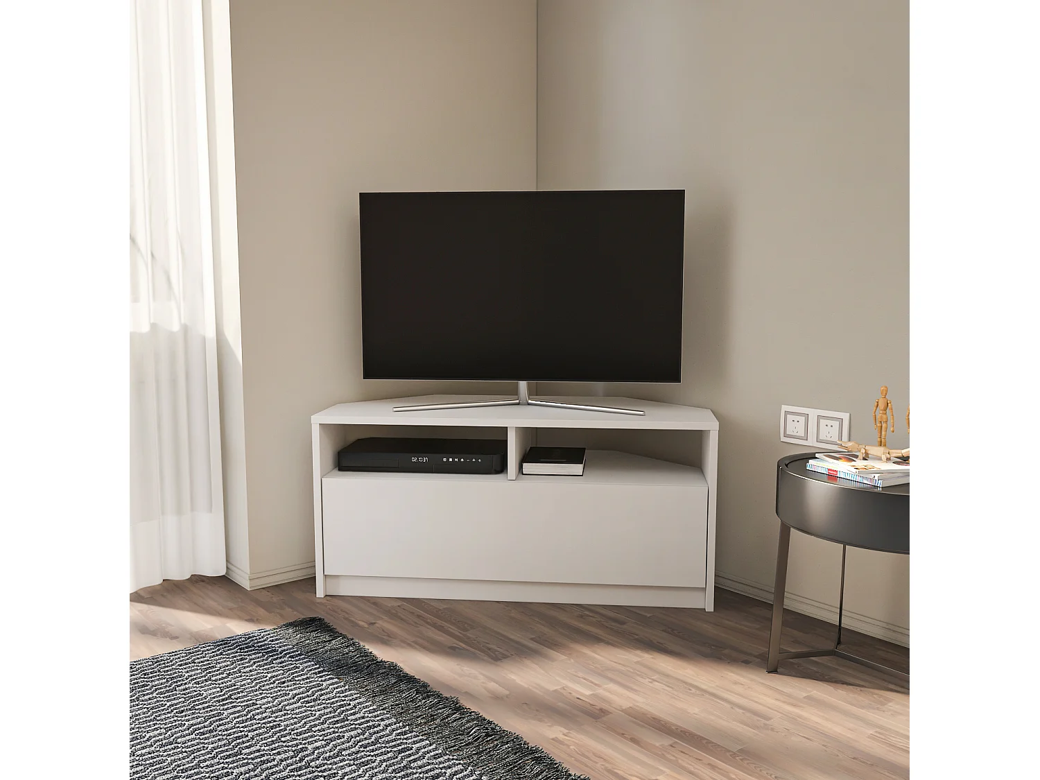 Decorotika Comero 100 cm Corner TV Unit for TVs up to 45 inches