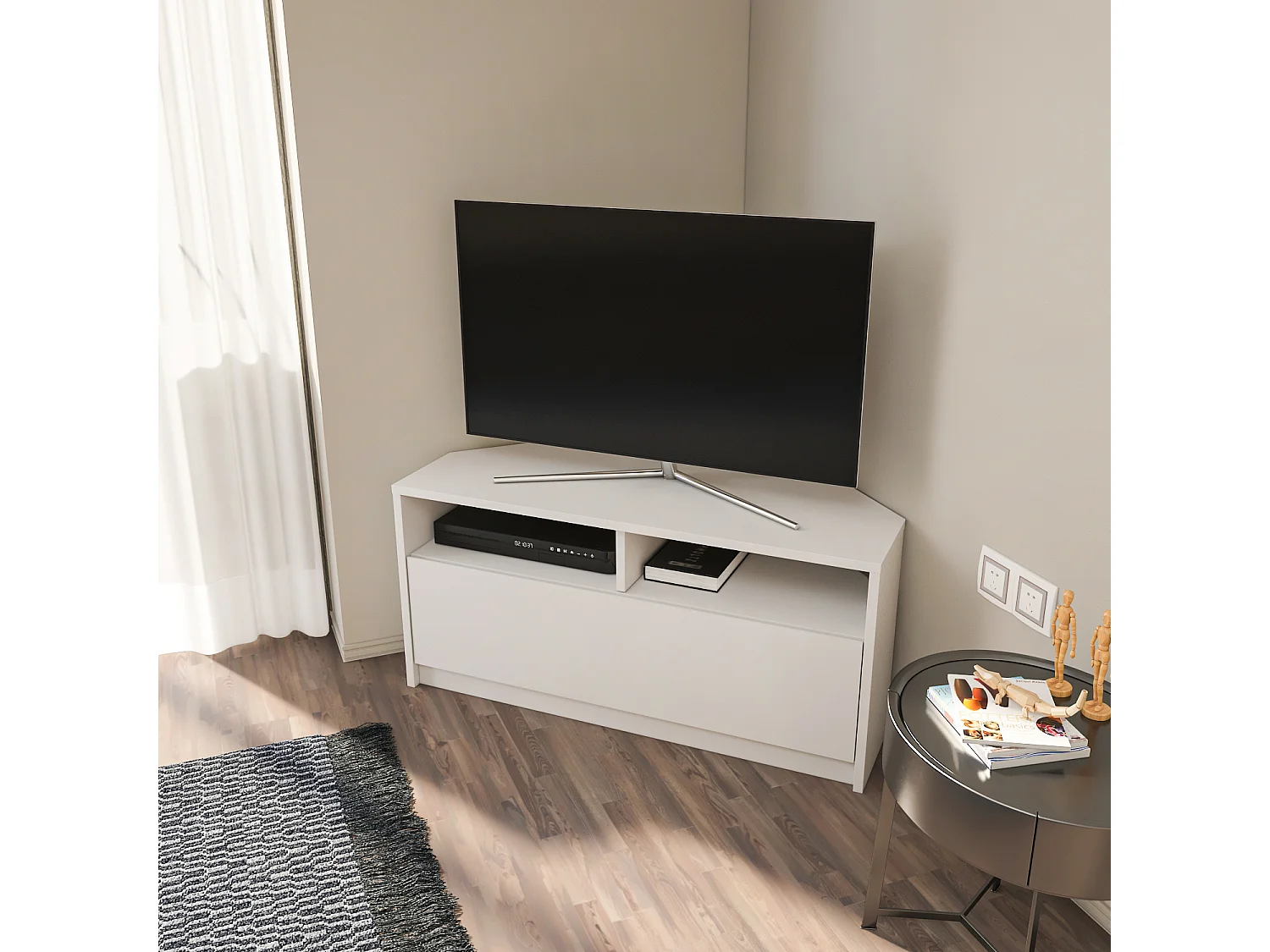 Decorotika Comero 100 cm Corner TV Unit for TVs up to 45 inches