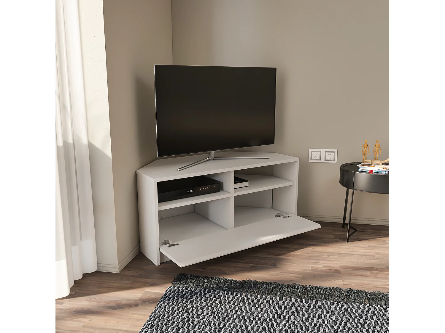 Decorotika Comero 100 cm Corner TV Unit for TVs up to 45 inches