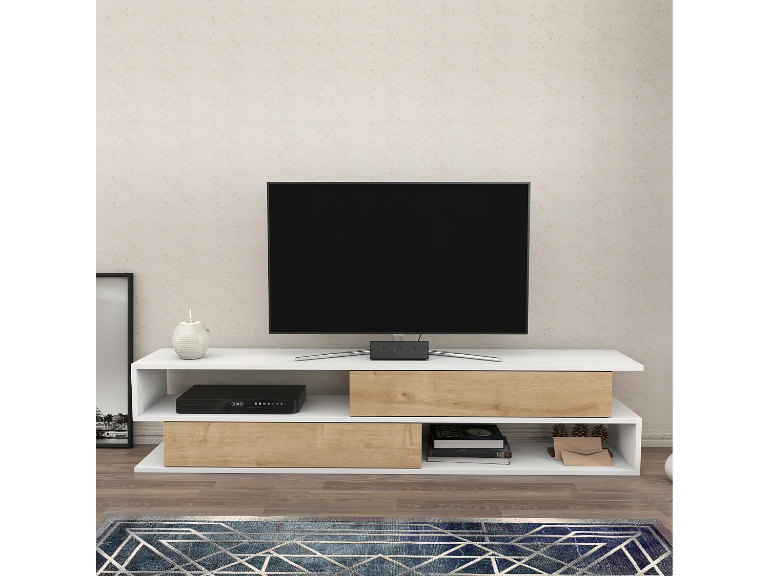 Decorotika Cortez Modern  TV Unit for TV's up to 72 inches