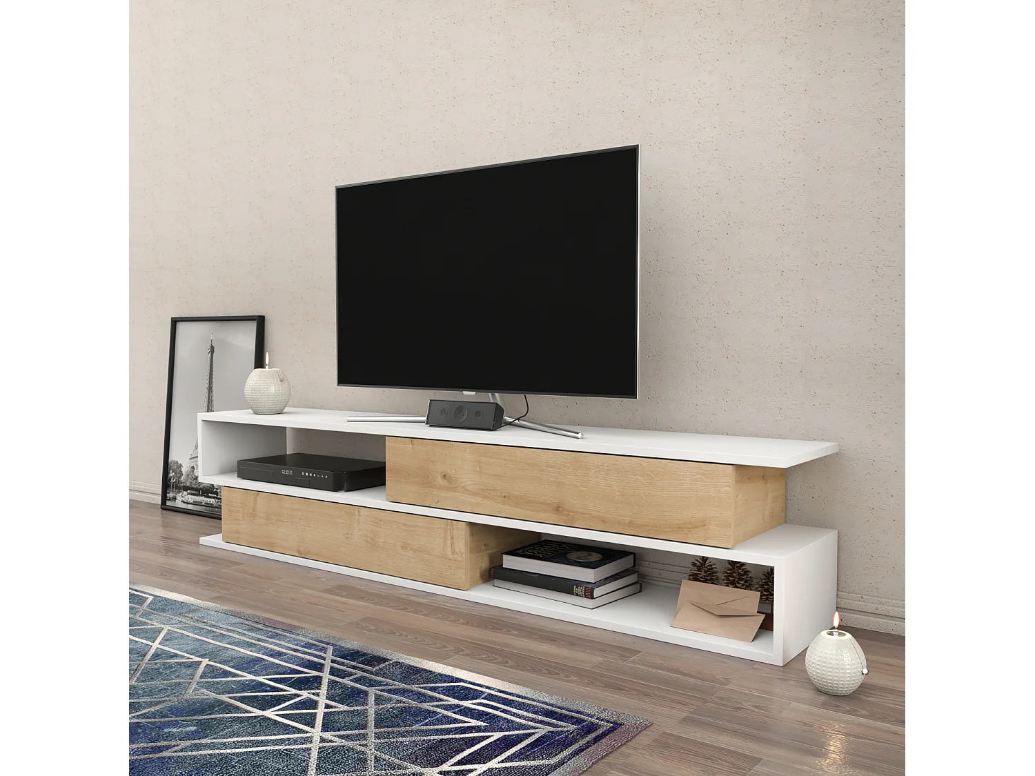 Decorotika Cortez Modern  TV Unit for TV's up to 72 inches