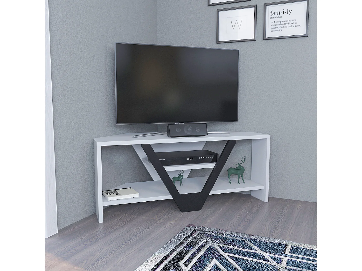 Decorotika Karin Corner TV Unit for TVs up to 45 inches