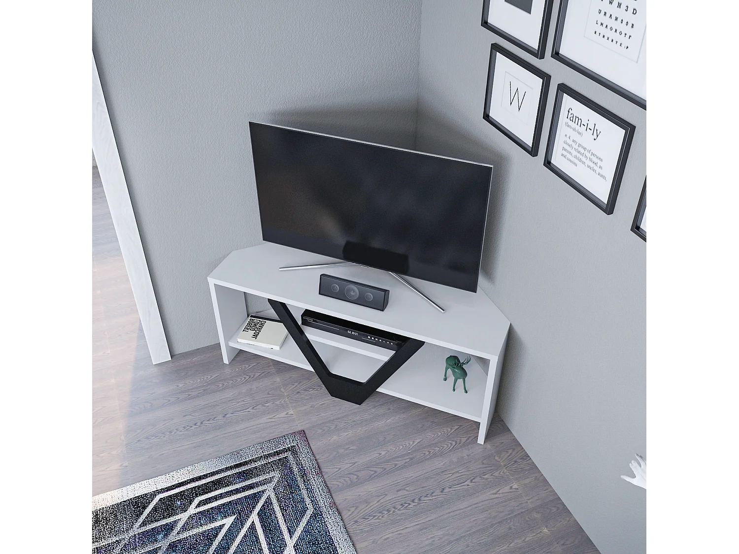 Decorotika Karin Corner TV Unit for TVs up to 45 inches